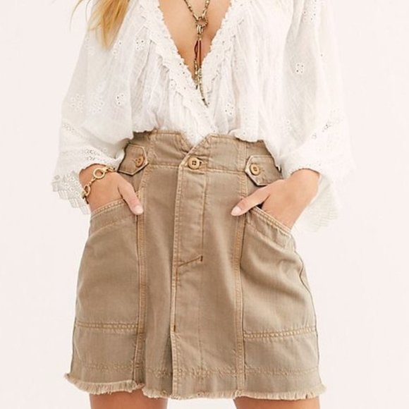 Free People Dresses & Skirts - NWT FREE PEOPLE Utility Mini Skirt - Moss